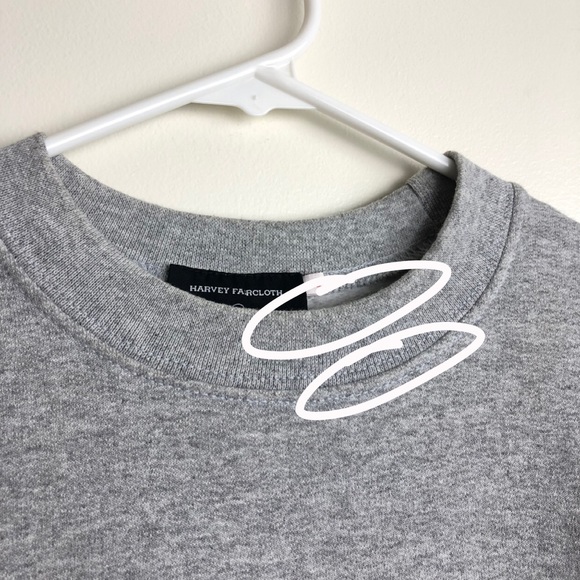 HARVEY FAIRCLOTH Gray Faux Fur Side Zipper Sweater - Picture 11 of 14